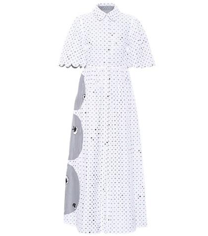 Huishan Zhang Reversible Striped Embroidered Dress