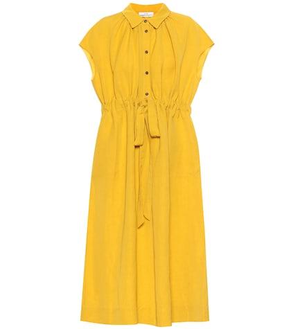 Moncler Enfant Drawstring-waist Linen-blend Dress