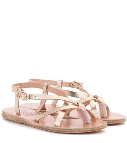 Dolce & Gabbana Semele Metallic Leather Sandals