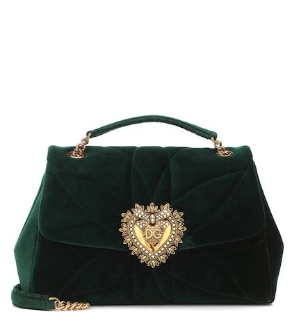 Jimmy Choo Devotion Velvet Shoulder Bag