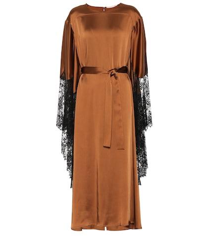 Christopher Kane Satin And Lace Kimono Dress