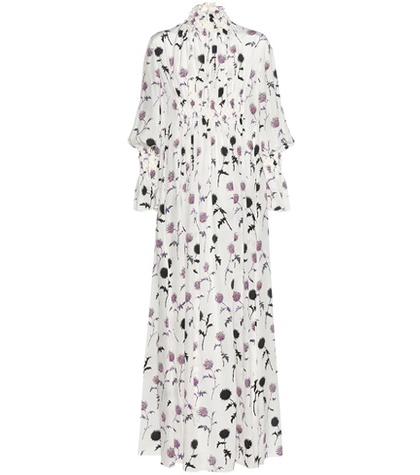 Kenzo Dandelion Smocked Printed Silk Dress