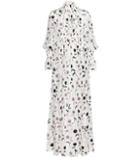 Kenzo Dandelion Smocked Printed Silk Dress