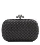 See By Chlo Knot Snakeskin-trimmed Satin Box Clutch