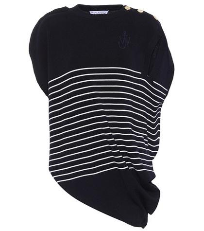 Jw Anderson Striped Wool Knit Top