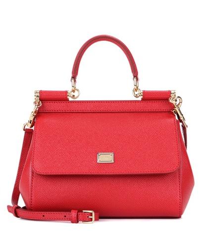 Dolce & Gabbana Sicily Small  Leather Shoulder Bag