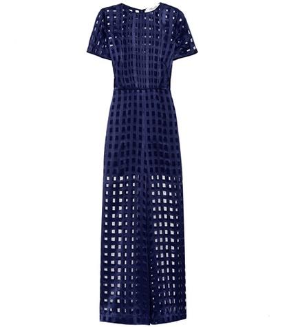 Diane Von Furstenberg Cropped Flared Jumpsuit