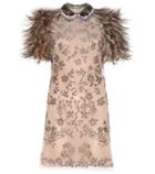 Victoria Beckham Bead-embellished Dress With Feathers