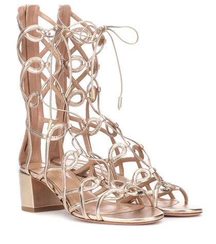 Aquazzura Mumbai Gladiator 50 Leather Sandals