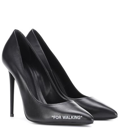 Prada For Walking Leather Pumps