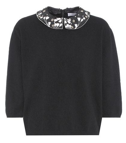 Valentino Embellished Wool And Cashmere Sweater
