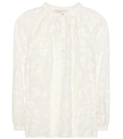 Vanessa Bruno Embroidered Silk Blouse