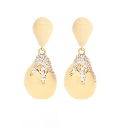 Bottega Veneta Cubic Zirconia Drop Earrings