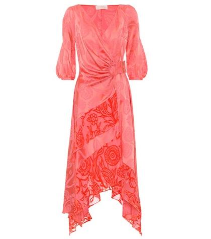 Peter Pilotto Satin Jacquard Wrap Dress