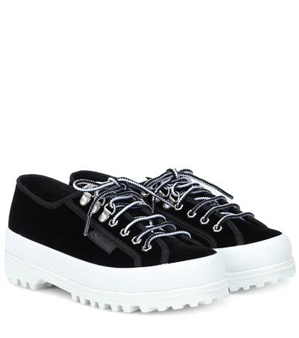 Off-white X Superga Griffith Low Velvet Sneakers