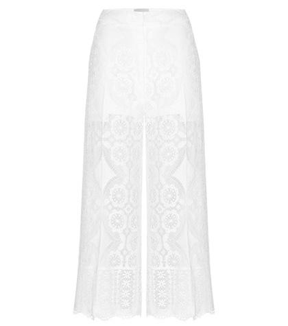 Hillier Bartley Wide-leg Cotton Lace Trousers