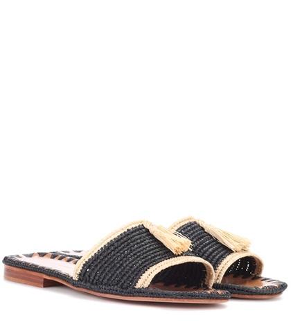 Chlo Raffia Slides
