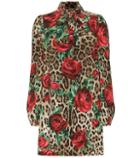 Dolce & Gabbana Printed Stretch Silk Minidress