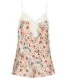 Paco Rabanne Lace-trimmed Floral Satin Camisole