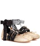 Miu Miu Leather Ballerina Shoes