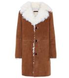 Saint Laurent Fur-lined Suede Coat