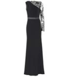 Alexander Mcqueen Lace-paneled Crêpe Gown