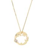Wasson Fine Round Crater 14kt Gold Necklace With Diamond