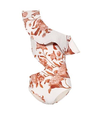 Johanna Ortiz Leyenda Tropical One-shoulder Swimsuit