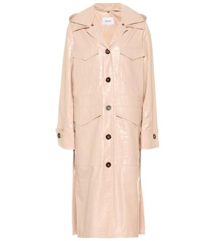Victoria Victoria Beckham Gus Embossed Faux Leather Coat