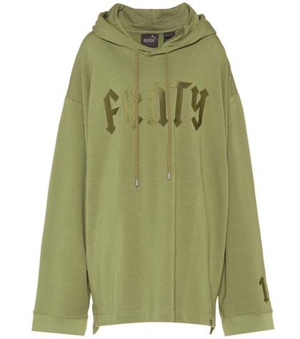 3x1 Embroidered Cotton-blend Hoodie