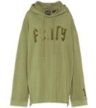 3x1 Embroidered Cotton-blend Hoodie
