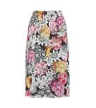 Burberry Cary Floral-printed Silk Skirt