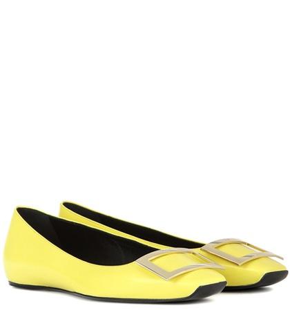 Roger Vivier Trompette Leather Ballerinas