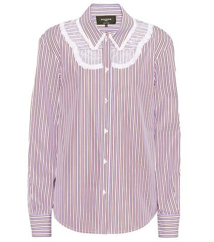 Rochas Lace-panelled Cotton Shirt