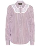 Rochas Lace-panelled Cotton Shirt
