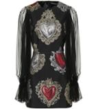 Dolce & Gabbana Heart Jacquard Silk-blend Dress
