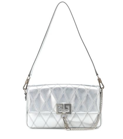 Saint Laurent Pocket Faux Leather Shoulder Bag