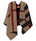 Burberry Mega Check Wool And Cashmere Cape