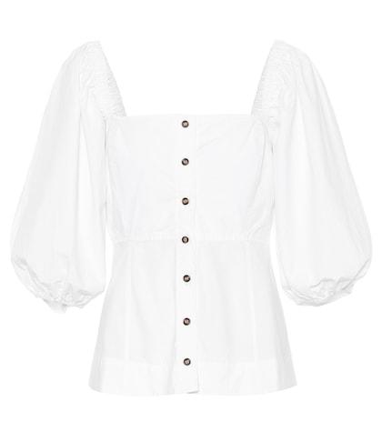 Ganni Cotton Poplin Top