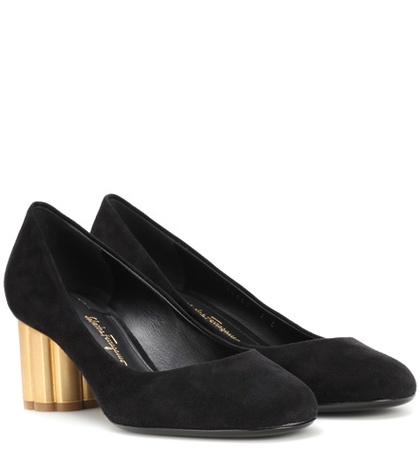 Salvatore Ferragamo Lucca 55 Suede Pumps