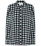 Diane Von Furstenberg Plaid Silk Shirt