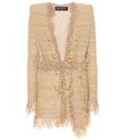 Balmain Silk And Cotton Blend Tweed Jacket