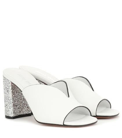 Gianvito Rossi Leather And Glitter Sandals
