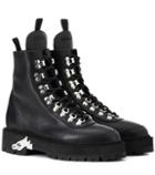 Off-white Leather Hiking Boots