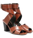 Saint Laurent Oak 75 Leather Sandals