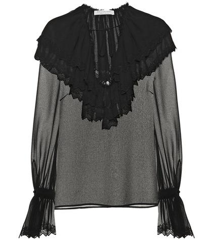 Philosophy Di Lorenzo Serafini Embroidered Chiffon Blouse