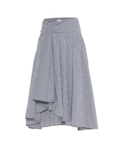 Roland Mouret Full Volume Gingham Cotton-blend Skirt