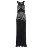 Paco Rabanne Embellished Silk-blend Gown