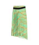 Les Rveries Printed Asymmetric Pleated Skirt