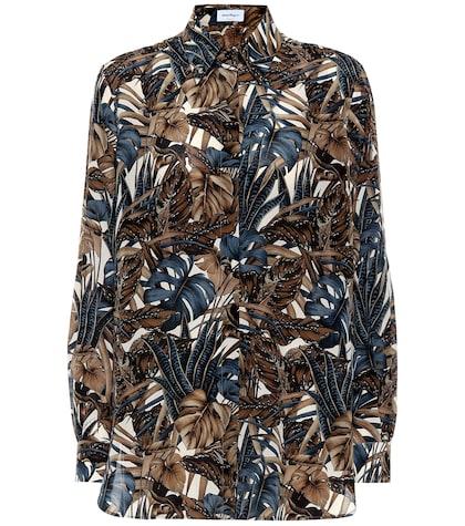 Salvatore Ferragamo Printed Silk Chiffon Blouse